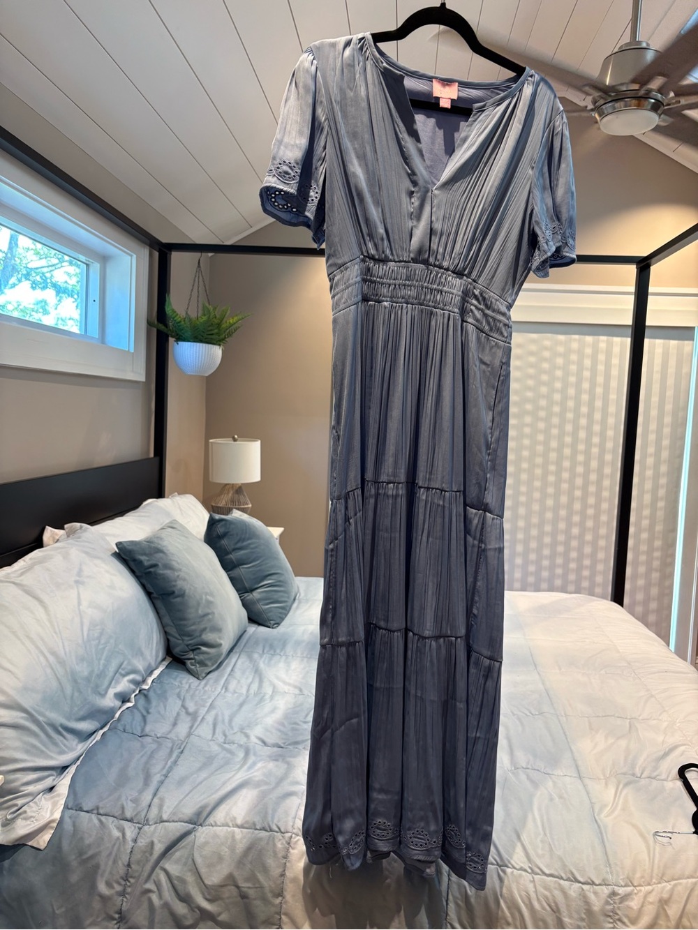Muse Steel Blue Maxi Dress